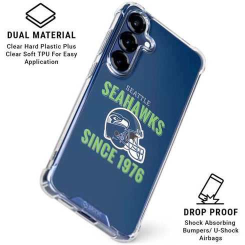 NFL Seattle Seahawks Helmet Galaxy S25 Clear Case